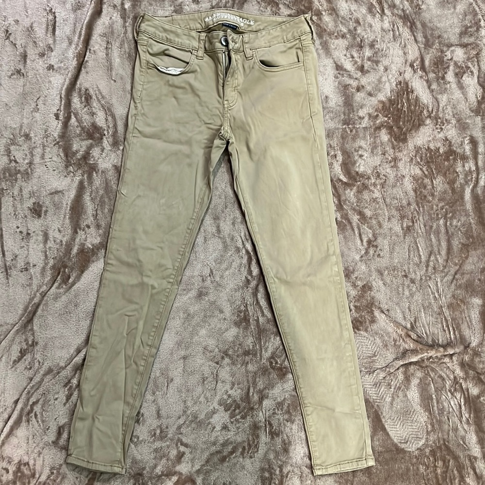 Tan American Eagle Jeggings